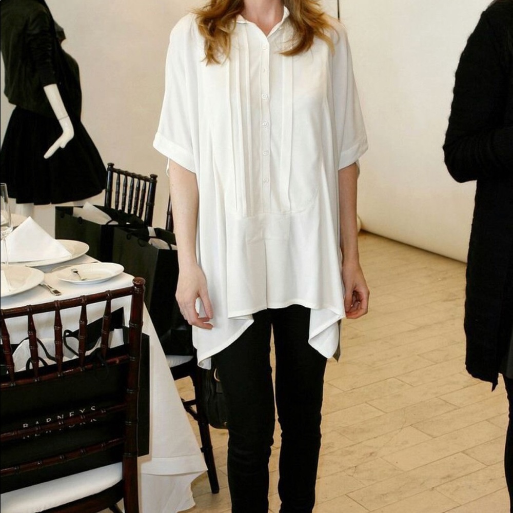 Ives saint Lauren blouse white